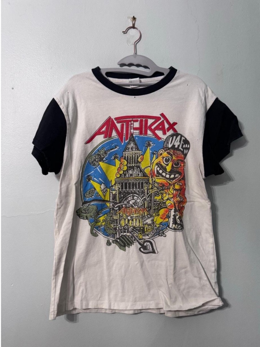 MadeWorn RARE Anthrax Double-Sided Classic Crew t shirt